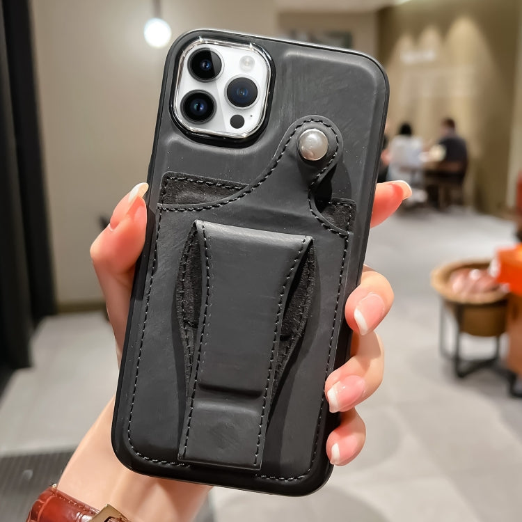 For iPhone 14 Pro Max Side Leather Rotation Card Holder Phone Case