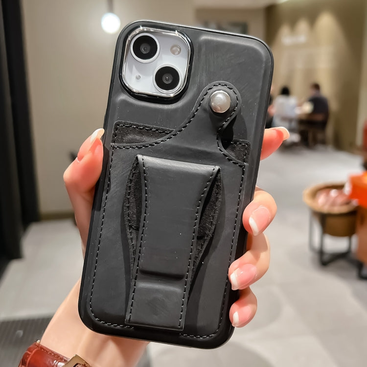 For iPhone 14 Plus Side Leather Rotation Card Holder Phone Case