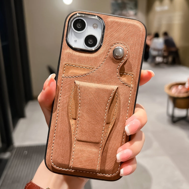For iPhone 14 Plus Side Leather Rotation Card Holder Phone Case