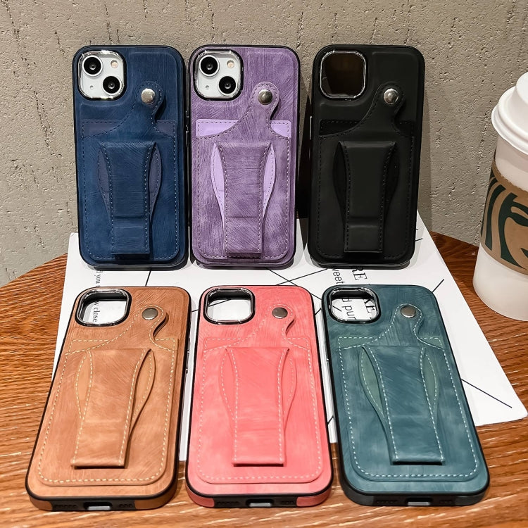 For iPhone 14 Plus Side Leather Rotation Card Holder Phone Case