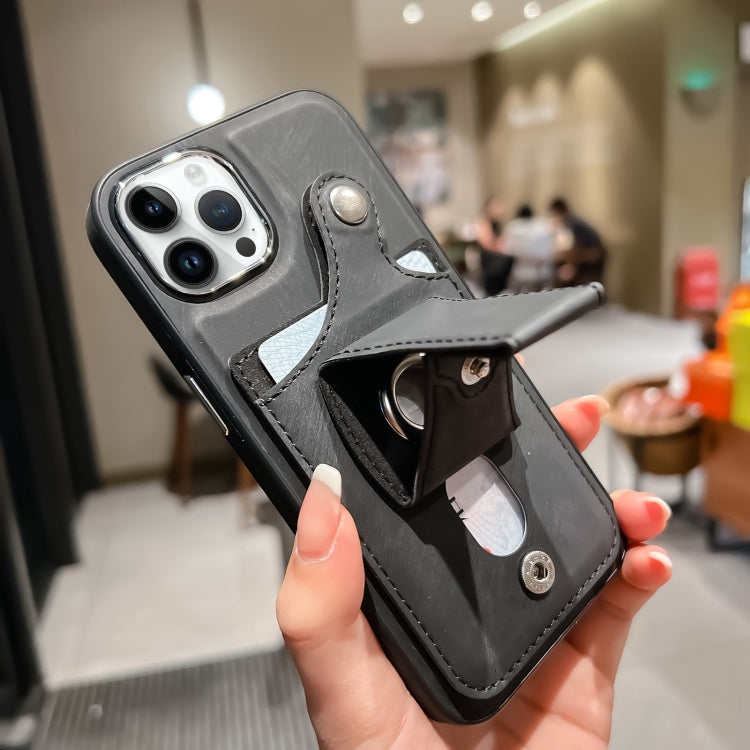 For iPhone 14 Plus Side Leather Rotation Card Holder Phone Case