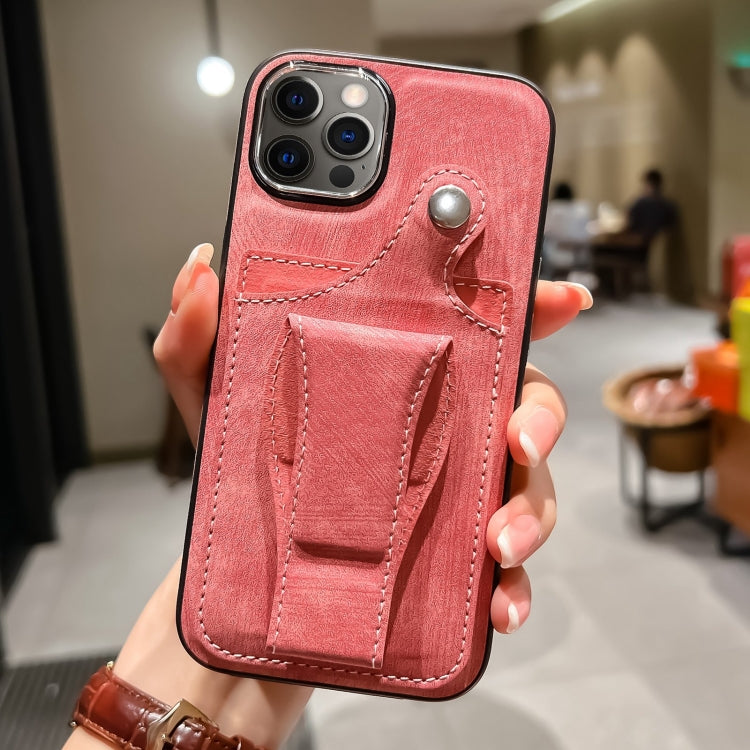 For iPhone 12 Pro Side Leather Rotation Card Holder Phone Case