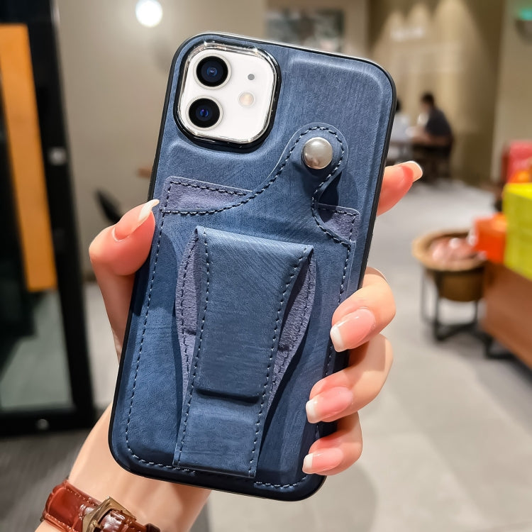 For iPhone 12 Side Leather Rotation Card Holder Phone Case