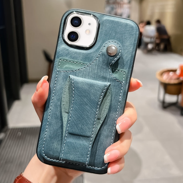 For iPhone 12 Side Leather Rotation Card Holder Phone Case