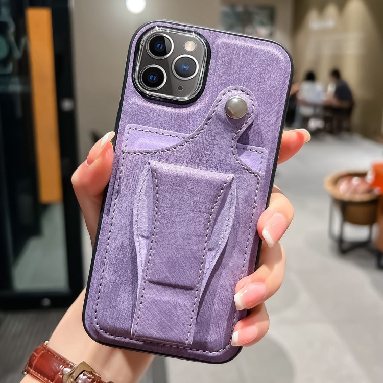 For iPhone 11 Pro Max Side Leather Rotation Card Holder Phone Case
