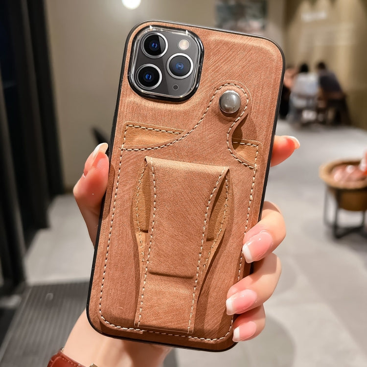 For iPhone 11 Pro Max Side Leather Rotation Card Holder Phone Case