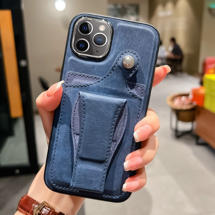 For iPhone 11 Pro Side Leather Rotation Card Holder Phone Case