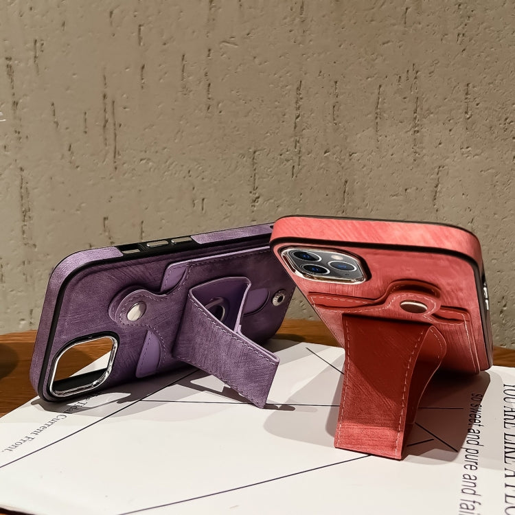 For iPhone 11 Pro Side Leather Rotation Card Holder Phone Case