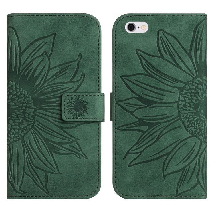 For iPhone 6s Plus Skin Feel Sun Flower Pattern Flip Leather Phone Case with Lanyard