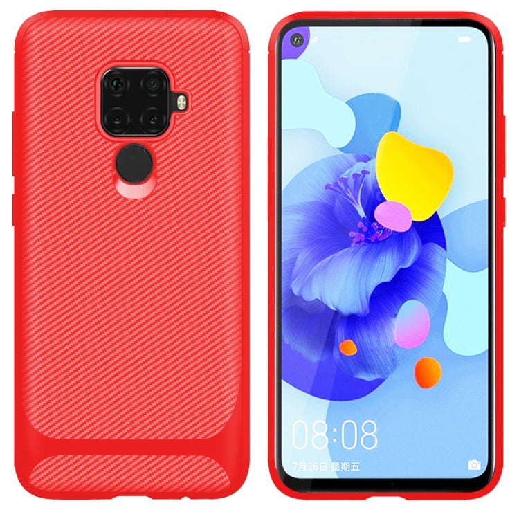 For Huawei nova 5Z Carbon Fiber Texture Shockproof TPU Protective Case