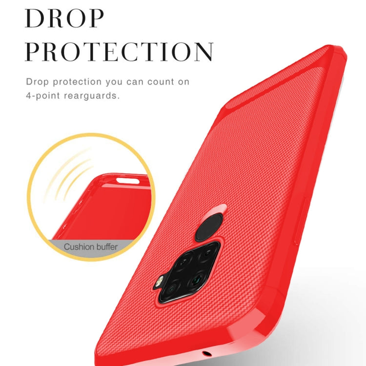 For Huawei nova 5Z Carbon Fiber Texture Shockproof TPU Protective Case