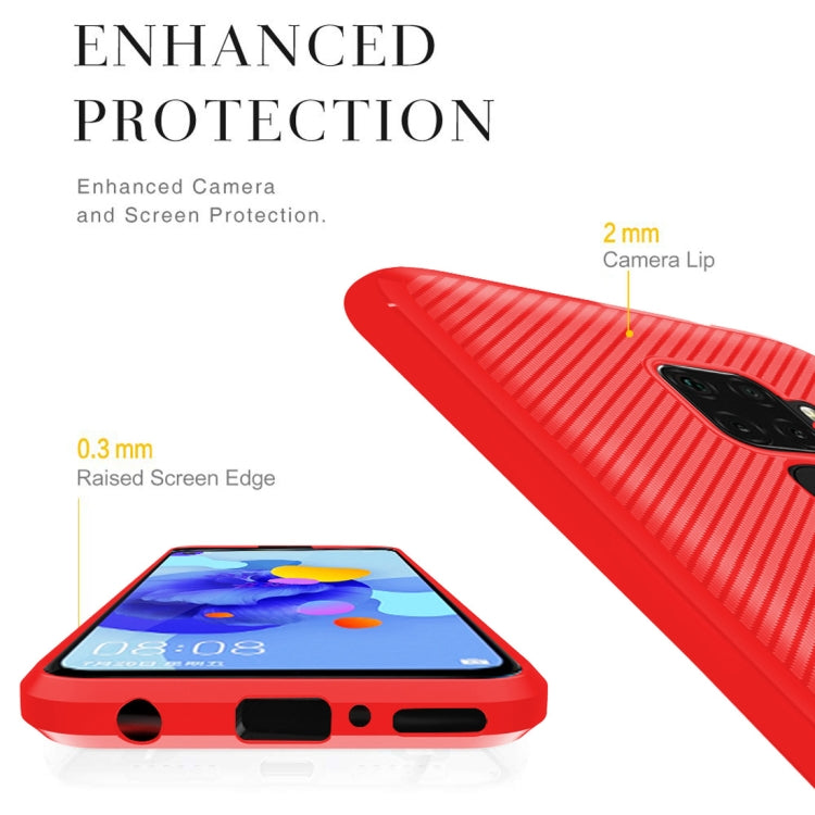 For Huawei nova 5Z Carbon Fiber Texture Shockproof TPU Protective Case