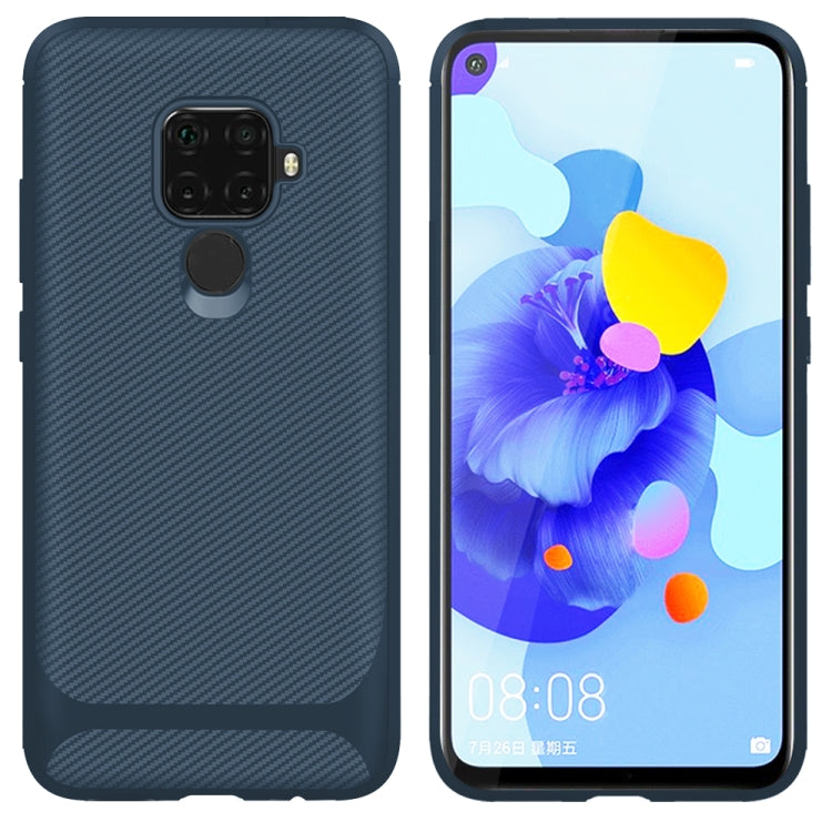 For Huawei nova 5Z Carbon Fiber Texture Shockproof TPU Protective Case