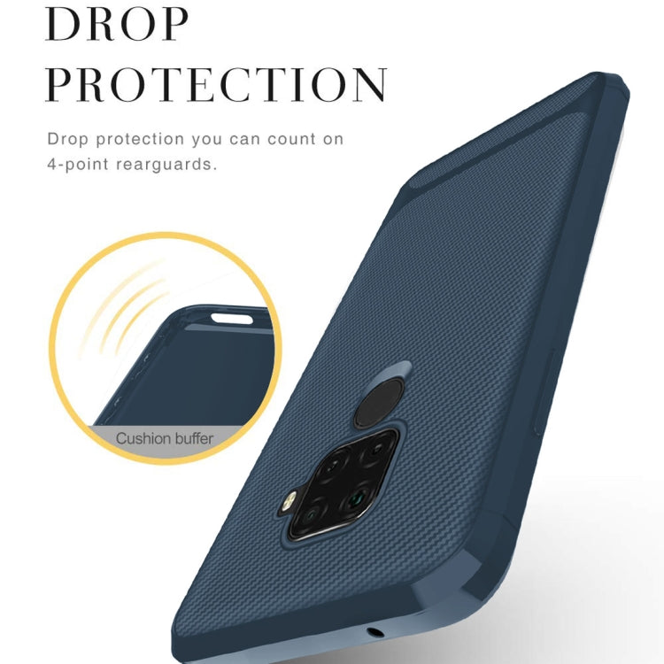 For Huawei nova 5Z Carbon Fiber Texture Shockproof TPU Protective Case