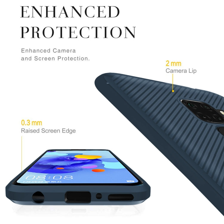 For Huawei nova 5Z Carbon Fiber Texture Shockproof TPU Protective Case