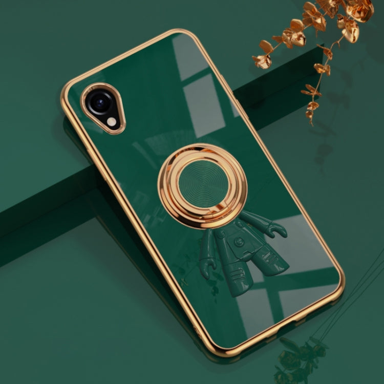 For Samsung Galaxy A23e JP Version 6D Plating Astronaut Ring Kickstand Phone Case