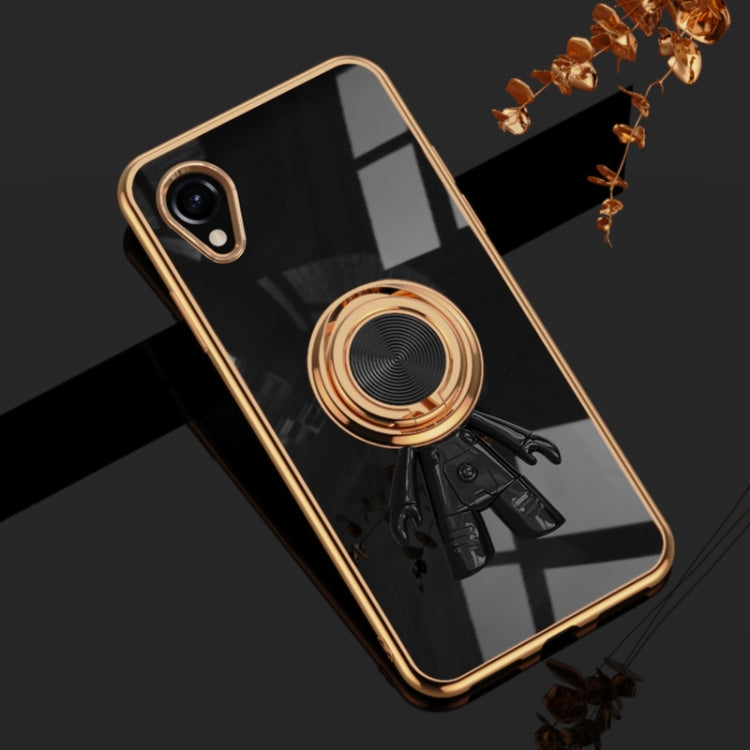 For Samsung Galaxy A23e JP Version 6D Plating Astronaut Ring Kickstand Phone Case