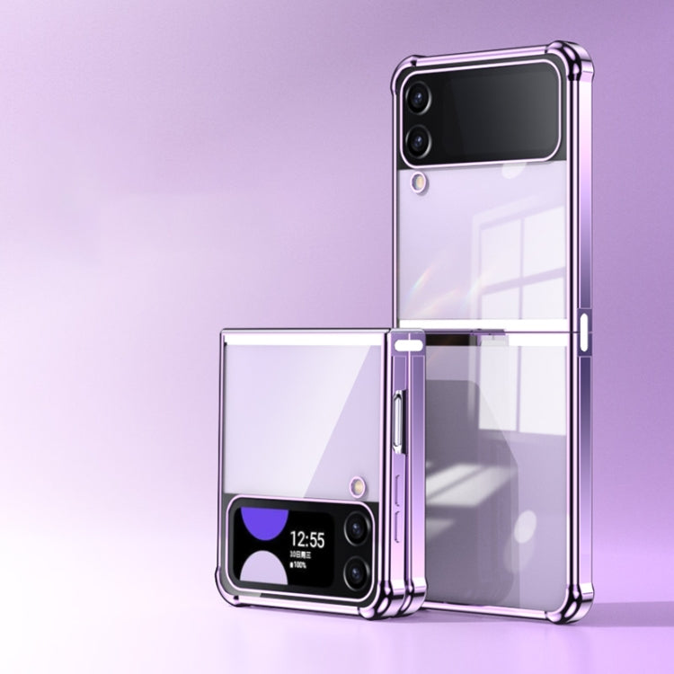 For Samsung Galaxy Z Flip4 Electroplating Airbag Shockproof Folding Phone Case