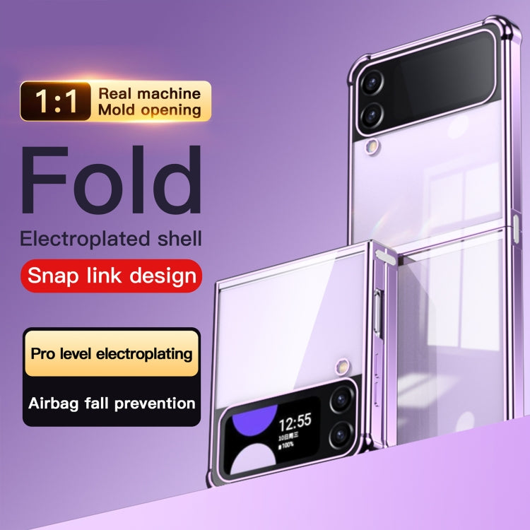 For Samsung Galaxy Z Flip4 Electroplating Airbag Shockproof Folding Phone Case