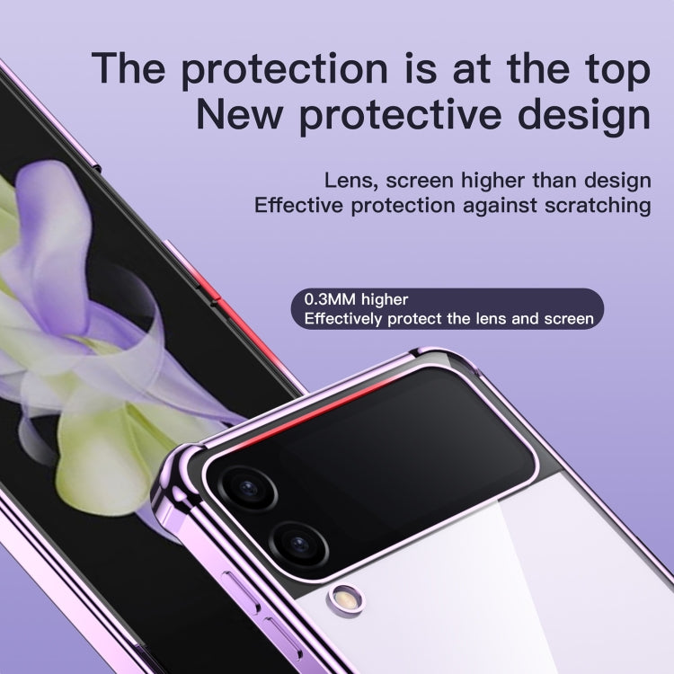 For Samsung Galaxy Z Flip4 Electroplating Airbag Shockproof Folding Phone Case