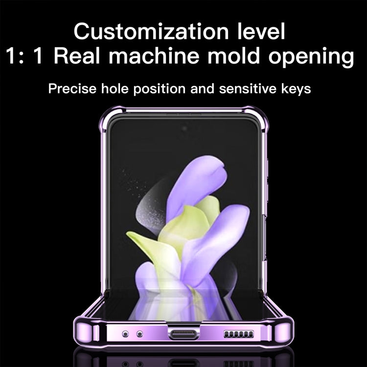 For Samsung Galaxy Z Flip4 Electroplating Airbag Shockproof Folding Phone Case