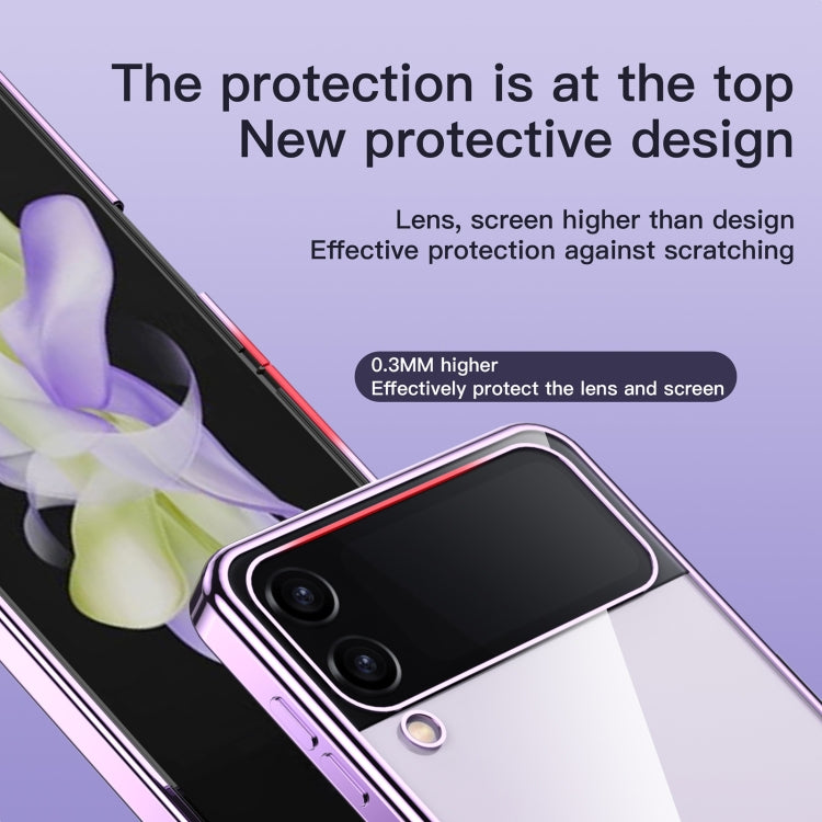 For Samsung Galaxy Z Flip4 Electroplating Airbag Folding Phone Case