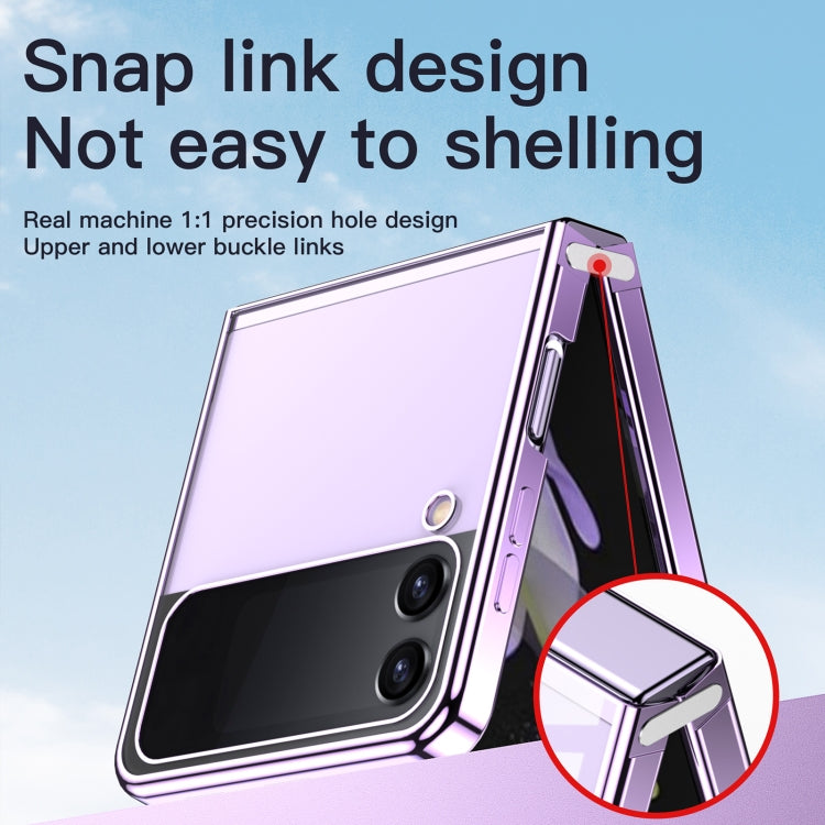 For Samsung Galaxy Z Flip4 Electroplating Airbag Folding Phone Case