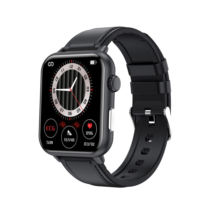 E200 1.72 inch HD Screen Encoder Leather Strap Smart Watch Supports ECG Monitoring/Blood Oxygen Monitoring