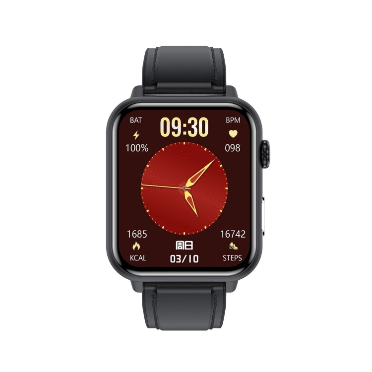 E200 1.72 inch HD Screen Encoder Leather Strap Smart Watch Supports ECG Monitoring/Blood Oxygen Monitoring