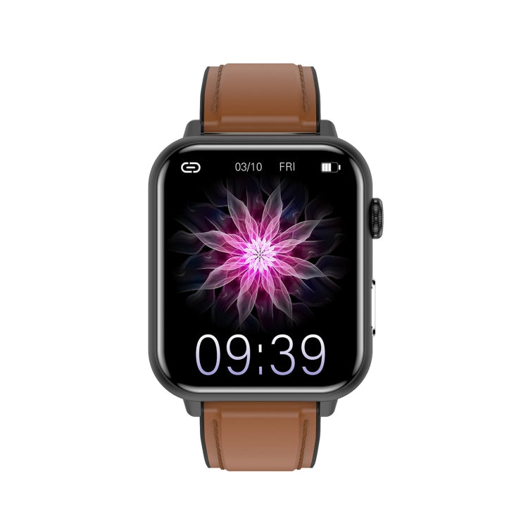 E200 1.72 inch HD Screen Encoder Leather Strap Smart Watch Supports ECG Monitoring/Blood Oxygen Monitoring