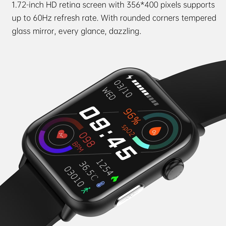 E200 1.72 inch HD Screen Encoder Leather Strap Smart Watch Supports ECG Monitoring/Blood Oxygen Monitoring