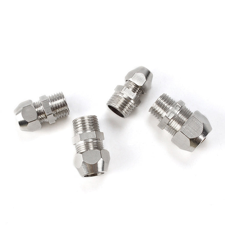 PC10-02 LAIZE 10pcs Nickel Plated Copper Reducer Straight Pneumatic Quick Fitting Connector
