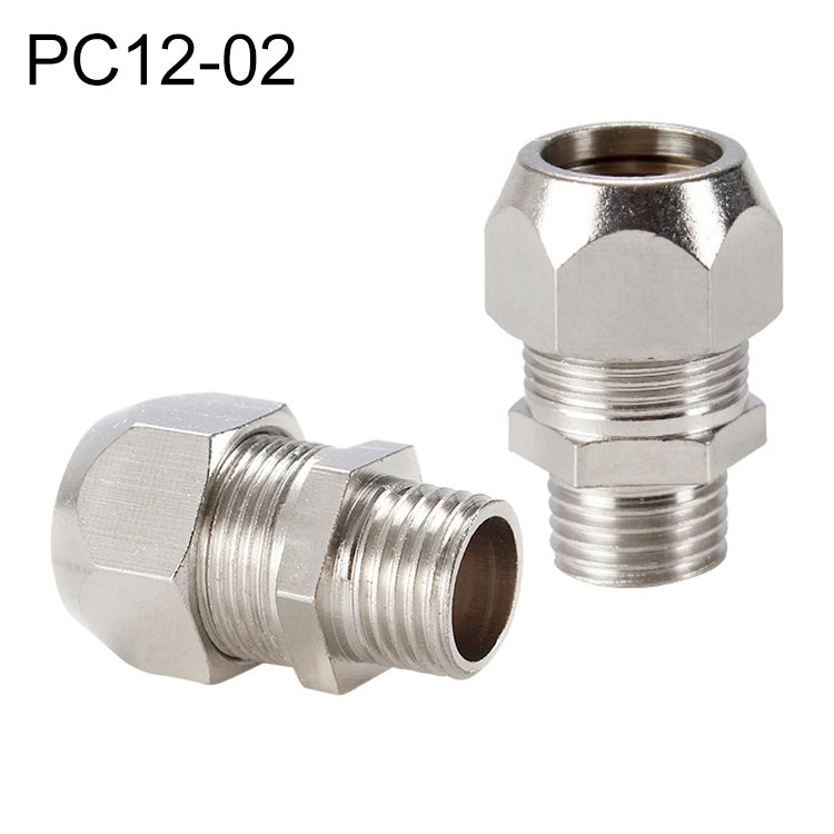 PC12-02 LAIZE 10pcs Nickel Plated Copper Reducer Straight Pneumatic Quick Fitting Connector