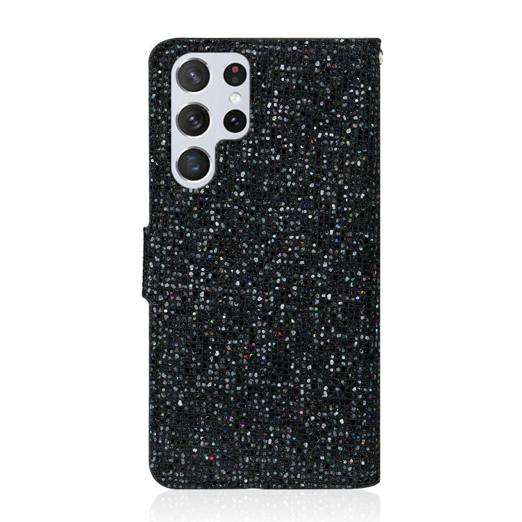 For Samsung Galaxy S23 Ultra 5G Glitter Powder Filp Leather Phone Case