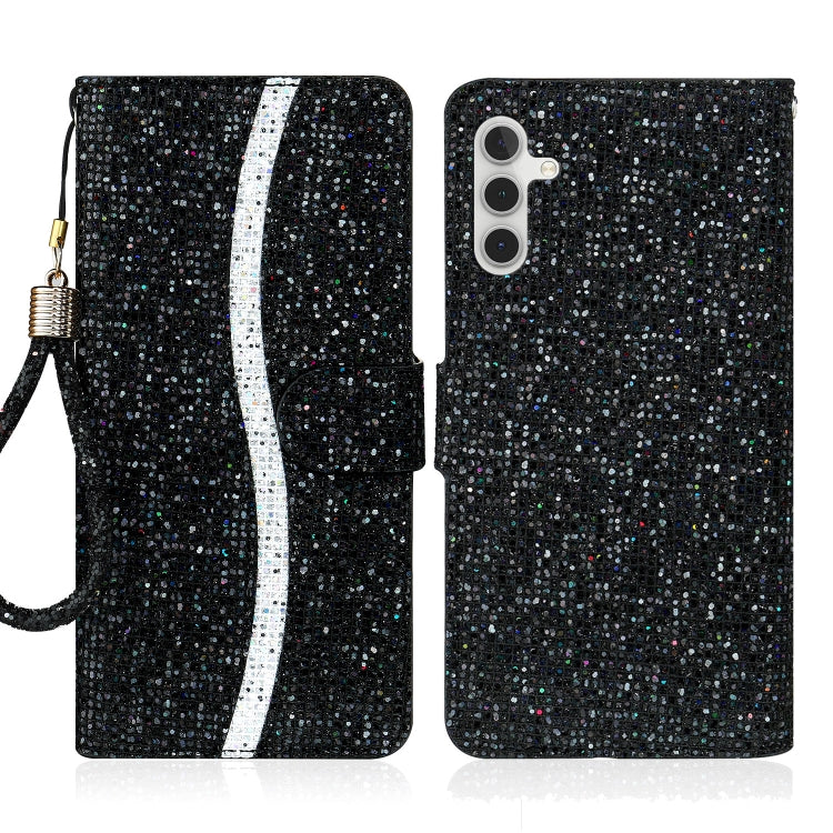For Samsung Galaxy A14 5G Glitter Powder Filp Leather Phone Case
