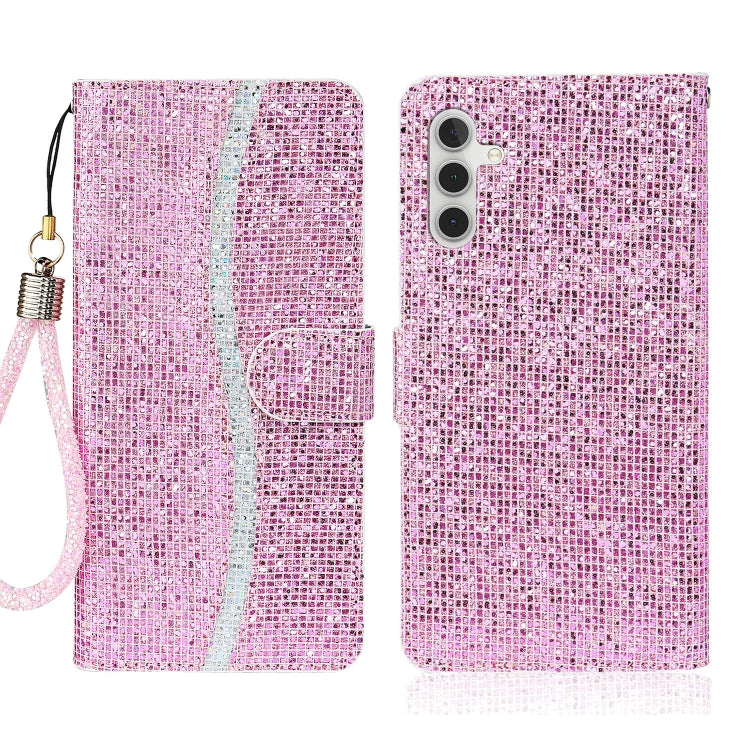 For Samsung Galaxy A14 5G Glitter Powder Filp Leather Phone Case