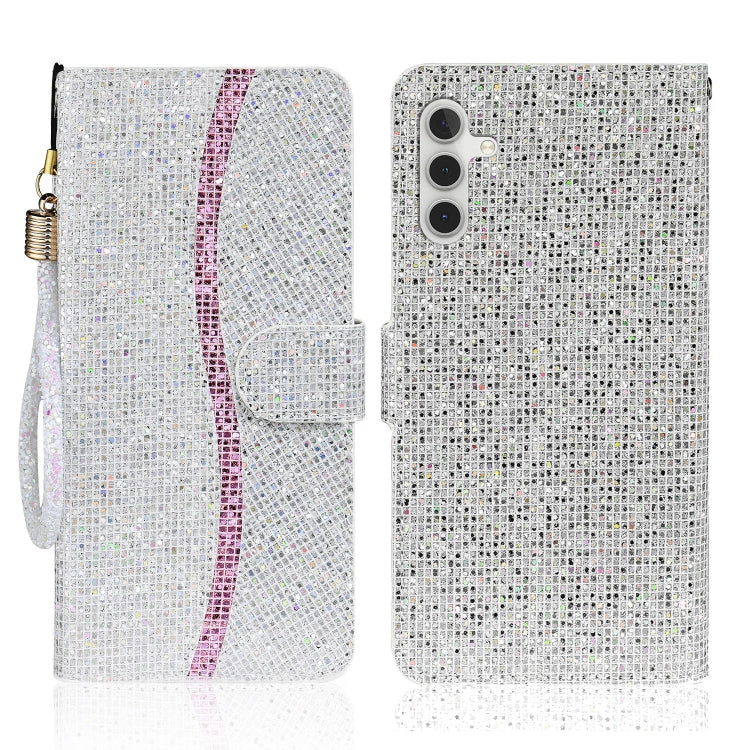For Samsung Galaxy A14 5G Glitter Powder Filp Leather Phone Case