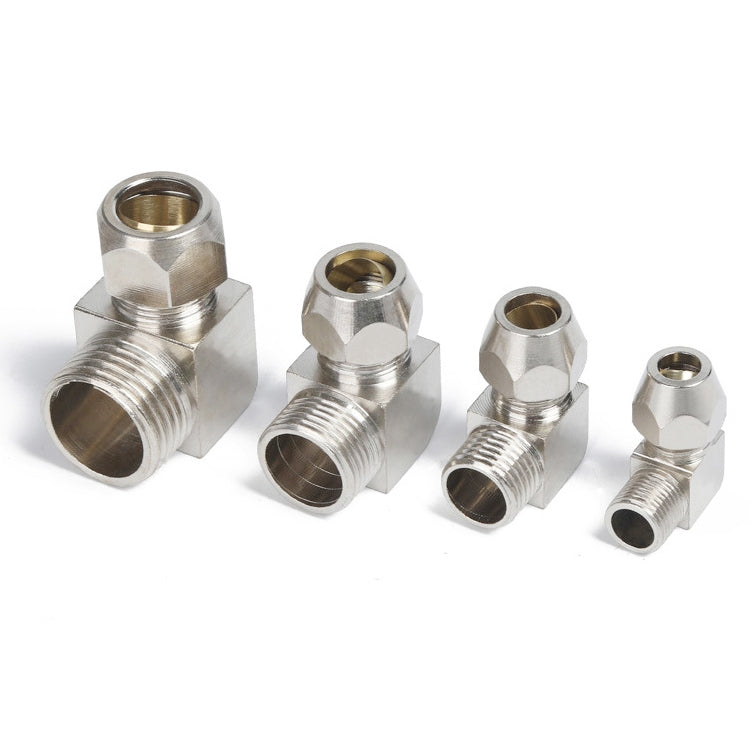 PL8-02 LAIZE 10pcs Nickel Plated Copper Reducer Elbow Pneumatic Quick Fitting Connector