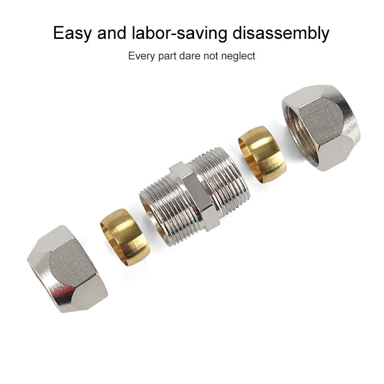 KT-PU-6 LAIZE 10pcs Nickel Plated Copper Straight Pneumatic Quick Fitting Copper Pipe Connector