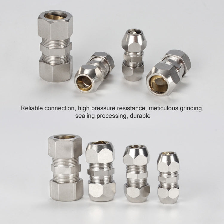 KT-PU-6 LAIZE 10pcs Nickel Plated Copper Straight Pneumatic Quick Fitting Copper Pipe Connector
