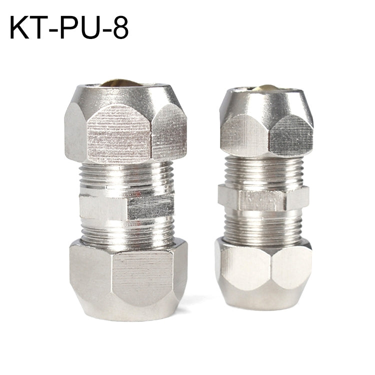 KT-PU-8 LAIZE 10pcs Nickel Plated Copper Straight Pneumatic Quick Fitting Copper Pipe Connector