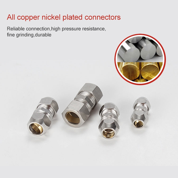 KT-PU-8 LAIZE 10pcs Nickel Plated Copper Straight Pneumatic Quick Fitting Copper Pipe Connector