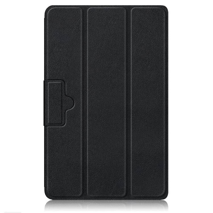 For Lenovo Legion Y700 3-folding Magnetic Buckle Custer Texture Leather Smart Tablet Case