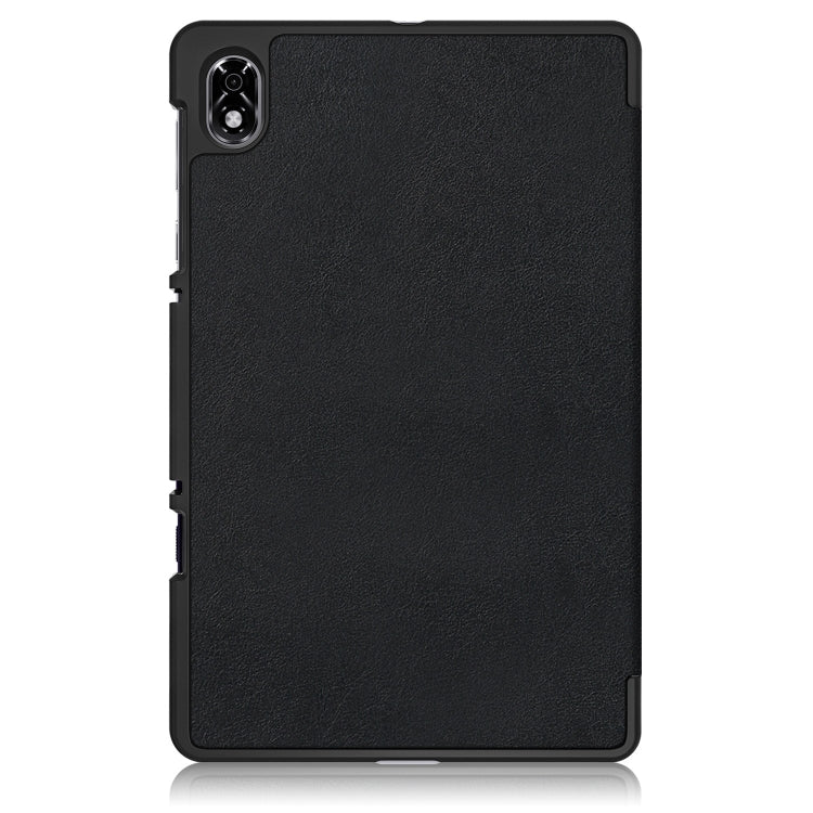For Lenovo Legion Y700 3-folding Magnetic Buckle Custer Texture Leather Smart Tablet Case