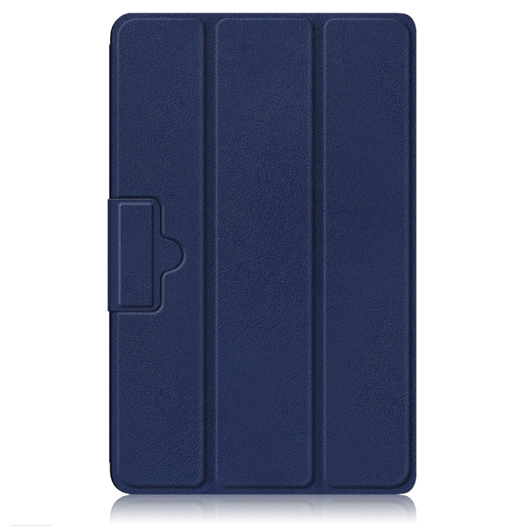 For Lenovo Legion Y700 3-folding Magnetic Buckle Custer Texture Leather Smart Tablet Case