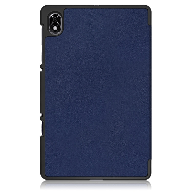 For Lenovo Legion Y700 3-folding Magnetic Buckle Custer Texture Leather Smart Tablet Case