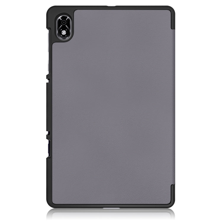 For Lenovo Legion Y700 3-folding Magnetic Buckle Custer Texture Leather Smart Tablet Case