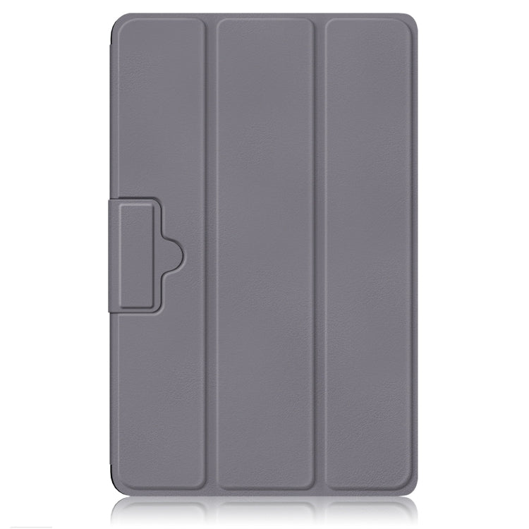For Lenovo Legion Y700 3-folding Magnetic Buckle Custer Texture Leather Smart Tablet Case