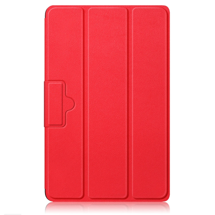 For Lenovo Legion Y700 3-folding Magnetic Buckle Custer Texture Leather Smart Tablet Case