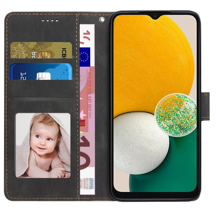 For Samsung Galaxy A14 5G Fantasy Classic Skin-feel Calfskin Texture PU Phone Case